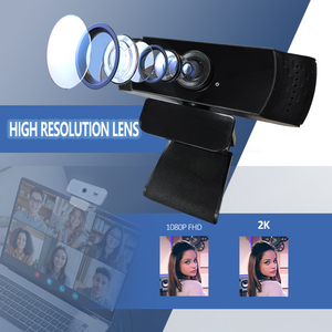 Cámara web USB de enfoque automático UHD 2K con micrófono para PC de escritorio, computadora de transmisión en vivo Android usada - Product Image 3