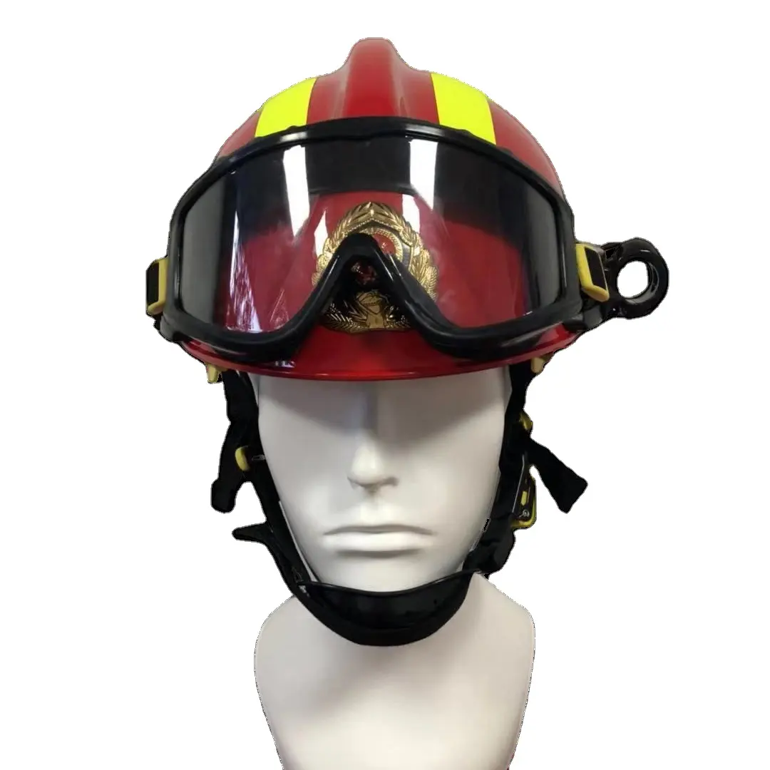 ดับเพลิงป้องกันหมวกกันน็อคสำหรับนักผจญเพลิงทนไฟทนไฟหมวกกันน็อคสำหรับนักผจญเพลิง