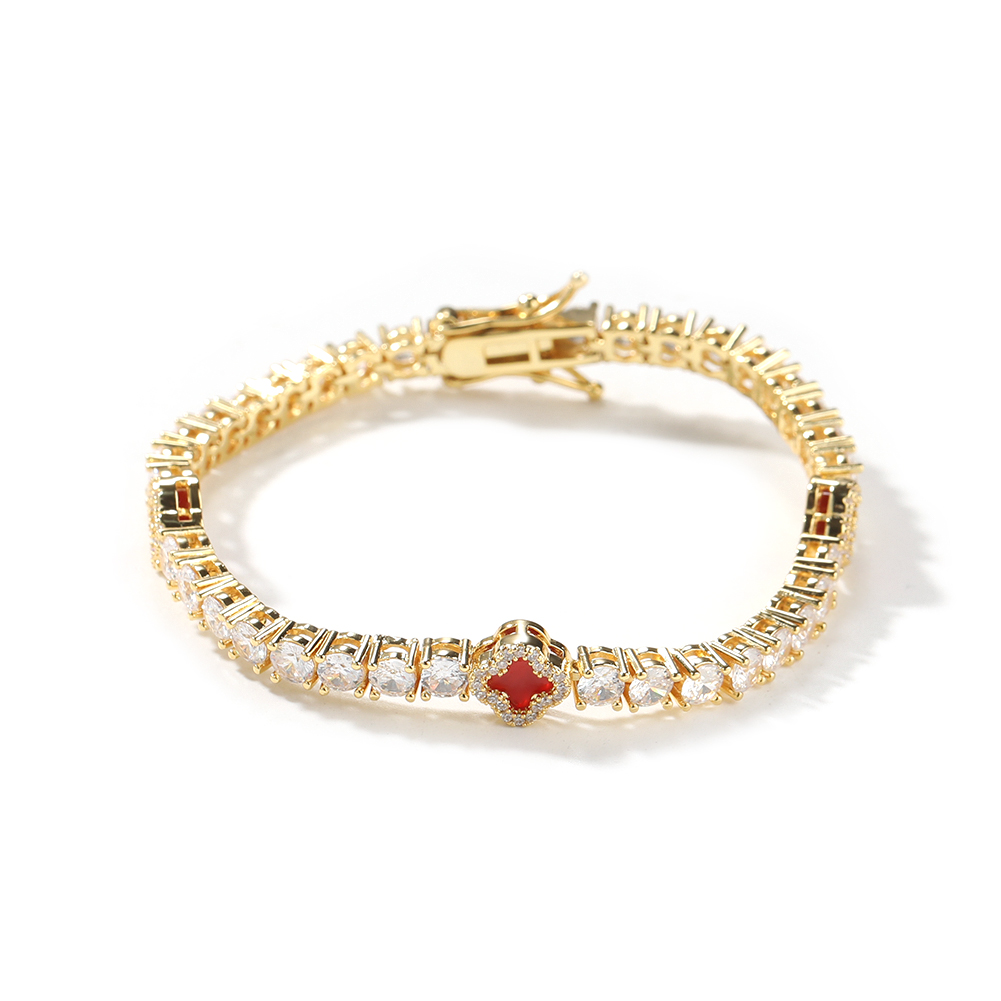 Gold+ red agate