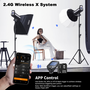Godox SK400IIV SK400II-V 2.4G X系统专业紧凑型相机闪光灯摄影工作室闪光灯