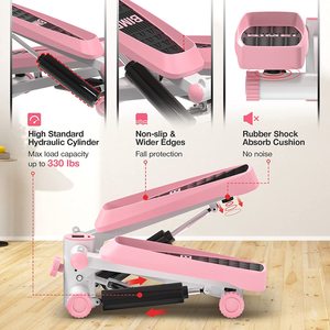 Portable Home Gym Mini Fitness Stepper Exercise Machine with <strong>LCD</strong> <strong>Display</strong> and Resistance Band Workout <strong>Program</strong> - Product Image 5