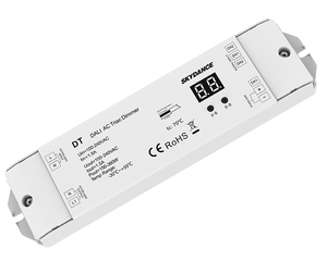 Skydance DT 100V-240VAC DALI AC Triac диммер 1-канальный 150W-360W цифровой дисплей Push Dim DALI-2 светодиодный контроллер полосы - Product Image 2