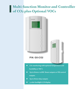 GX-<strong>CO2</strong> Carbon Dioxide Controller with TVOC Option Gas <strong>Sensors</strong> for <strong>CO2</strong> Temperature Humidity Measurement - Product Image 3