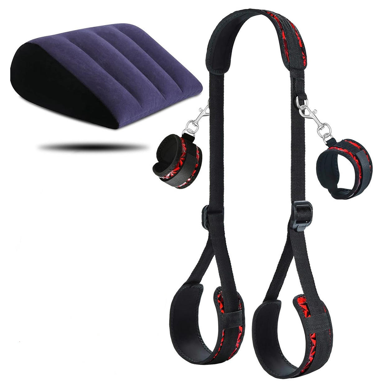 Leg pillow-leather red