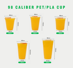 Eco-Friendly 18oz 560ML Clear Disposable PLA Plastic <strong>Cup</strong> with Lid Biodegradable and Compostable for Parties - Product Image 5