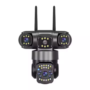 Nuevo sistema de cámara IP inalámbrica 4G 3 lentes 3 pantallas IP66 impermeable Wifi detección de movimiento alarmante Audio bidireccional para uso en exteriores