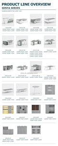 Zitai Workstation Electric Workstation Desk Designs Office Furniture Work Station Desk Staff <strong>Computer</strong> <strong>Table</strong> with Side Storage - Product Image 3