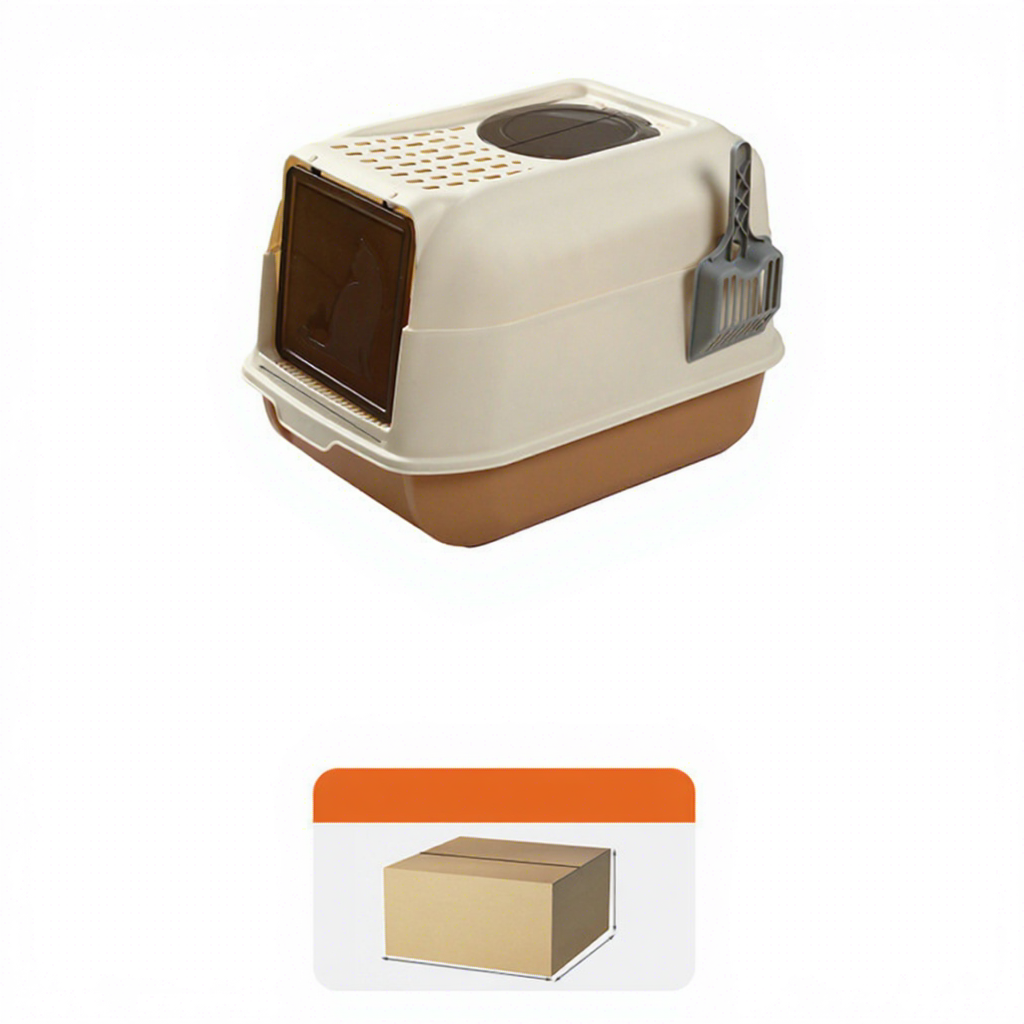 Caja de arena para gatos - Naranja