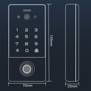 Wifi Tuya Waterdichte Vingerafdruk En Id-Kaart Deurslot Toegangscontrole Systeem Met Slimme Video Deur Telefoon <span class=keywords><strong>Intercom</strong></span> - Product Image 5