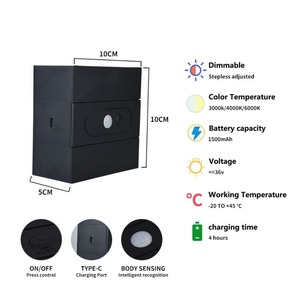 PIR <strong>Motion</strong> Detector Light <strong>Sensor</strong> Led Wall Light Human Body <strong>Detecte</strong> Lamp USB Rechargeable Indoor <strong>Lighting</strong> for Bedroom - Product Image 4