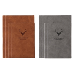 Cuaderno de tapa dura de cuero B5 antiguo de lujo, Bloc de notas de copia de lado suave A5 para estudiantes de negocios simples para reuniones de trabajo, uso de oficina - Product Image 5