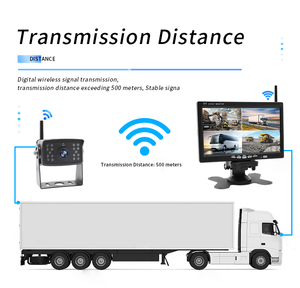 YWX HD 7 pulgadas Entrada de 4 vías monitor inalámbrico coche marcha atrás vista trasera cámara de respaldo SISTEMA DE Monitor para autobús Semi camión ayuda de marcha atrás - Product Image 2