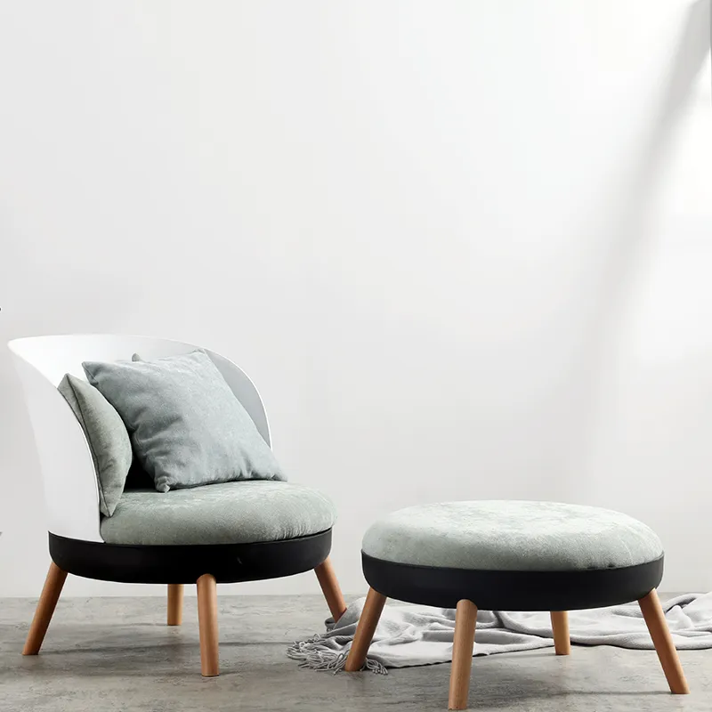 Nordic Furniture Modern Round Seat Soft Comfortable Wabi-sabi Japandi Nordic Leisure Occasional Living Room Bedroom Chair