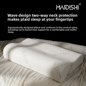 MAIDISHI WJ-1007 Wave Almofada Ortopédica Fibra De Bambu Sólido Cervical Pescoço Maternidade Espuma De Memória Hotel Lavável Removível Capa - Product Image 5