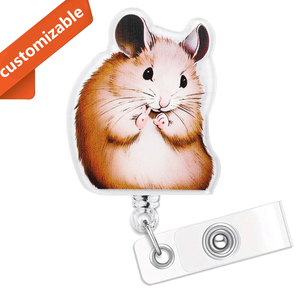 Özel LOGO çok amaçlı geri çekilebilir klip kolay çekme plastik ABS rozeti özel akrilik hemşire aksesuarları anahtarlık adı etiketi - Product Image 2