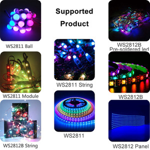 WS2811 WS2812B música RGB LED Dimmer controlador 17 teclas remoto WS2812 Smart Pixels LED controlador