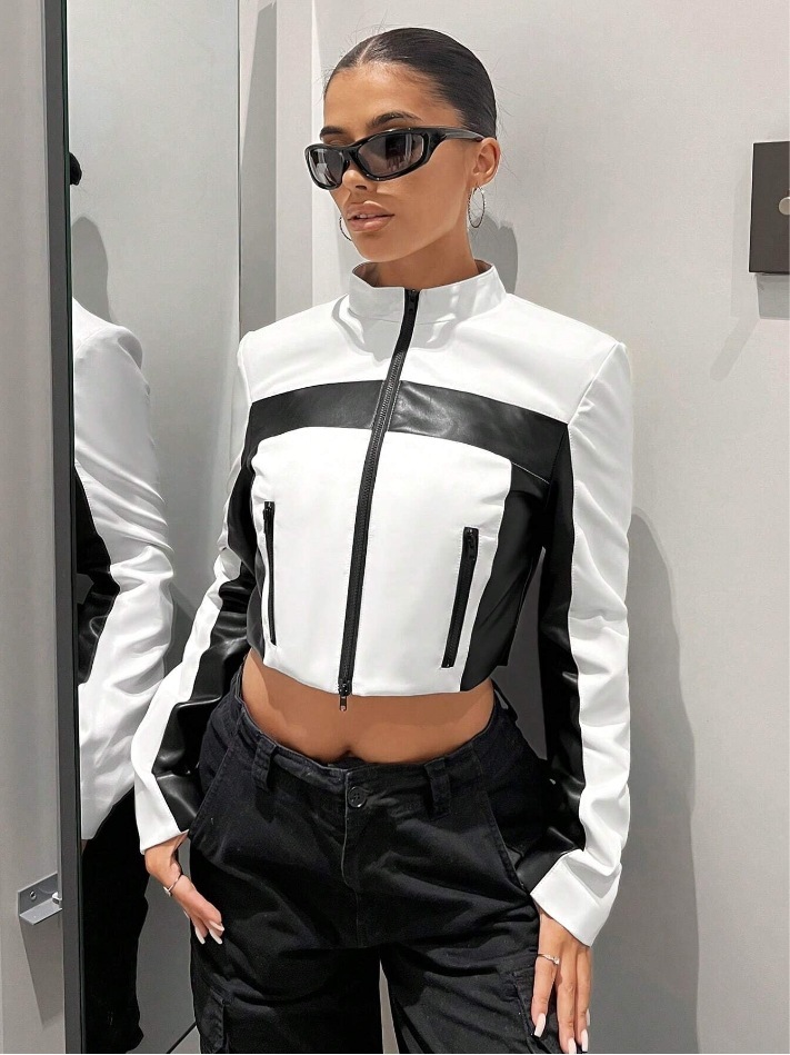 Black and white color-blocking