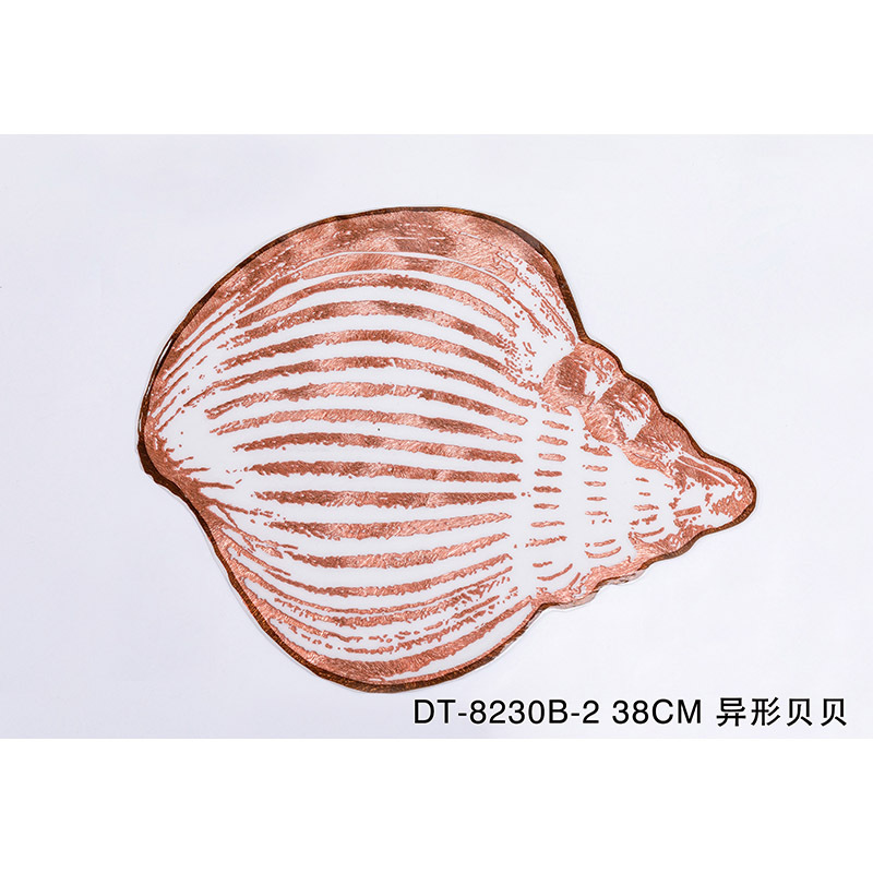 Sea Shell Shape Irregular Cute Gold Dinning PVC Plastic Placemats