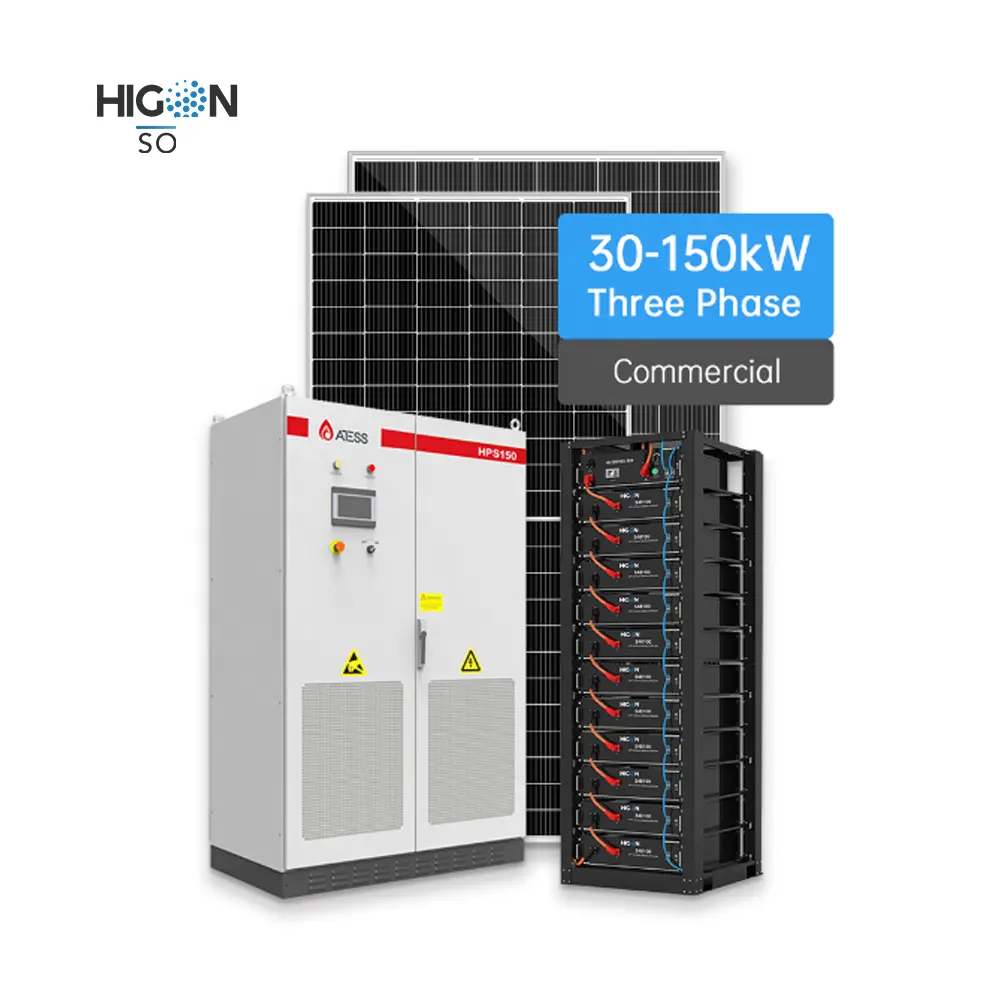 Thương mại 100kw 200Kw 500kw lai lưu trữ năng lượng mặt trời hệ thống Lithium Ion pin năng lượng mặt trời hệ thống bảng điều khiển