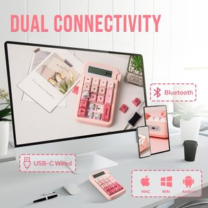 Teclado numérico con retroiluminación LED blanca de 18 teclas, perilla mecánica multifunción para ordenador, nuevo teclado dos en uno
