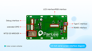LCDディスプレイスマートディスプレイスマートスクリーンWT32S3-07S 7インチEsp32 LcdボードEsp32s3 LCDディスプレイスマート用800X480 RGB - Product Image 4