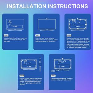 ไฟ LED รีแอคทีฟสำหรับทีวีไฟ LED พร้อมกล้องเปลี่ยนสีซิงค์เพลง - Product Image 6