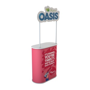 New Model Customized Design Trade Show Banner Stand POR Aluminum Pop-up Advertising Promotion <strong>Counter</strong> With PVC Panel <strong>Table</strong> <strong>Promo</strong> - Product Image 2