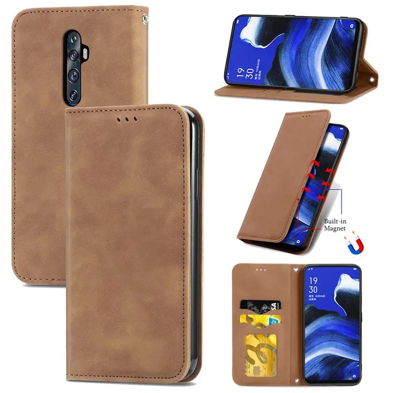 New Design Business Style Protective Fashion Flip Leather Mobile Phone Android Cover Case Wholesale Waterproof for OPPO Reno 2Z