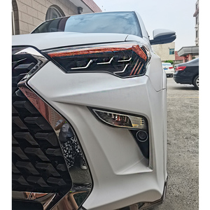 Material de pp de conjunto de parachoques delantero con rejilla coche kit de cuerpo para TOYOTA 4 runner 2010-2021 actualización a LEXUS estilo - Product Image 3