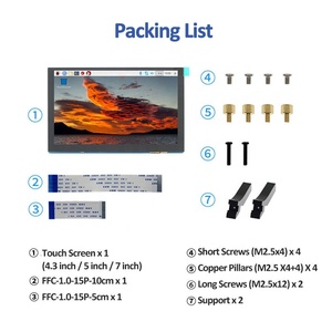 Display LCD JYCTEC Raspberry Pi IPS 4.3 pollici/5 pollici/7 pollici MIPI porta Touch Screen supporto Raspberry Pi 4B / 3B - Product Image 5