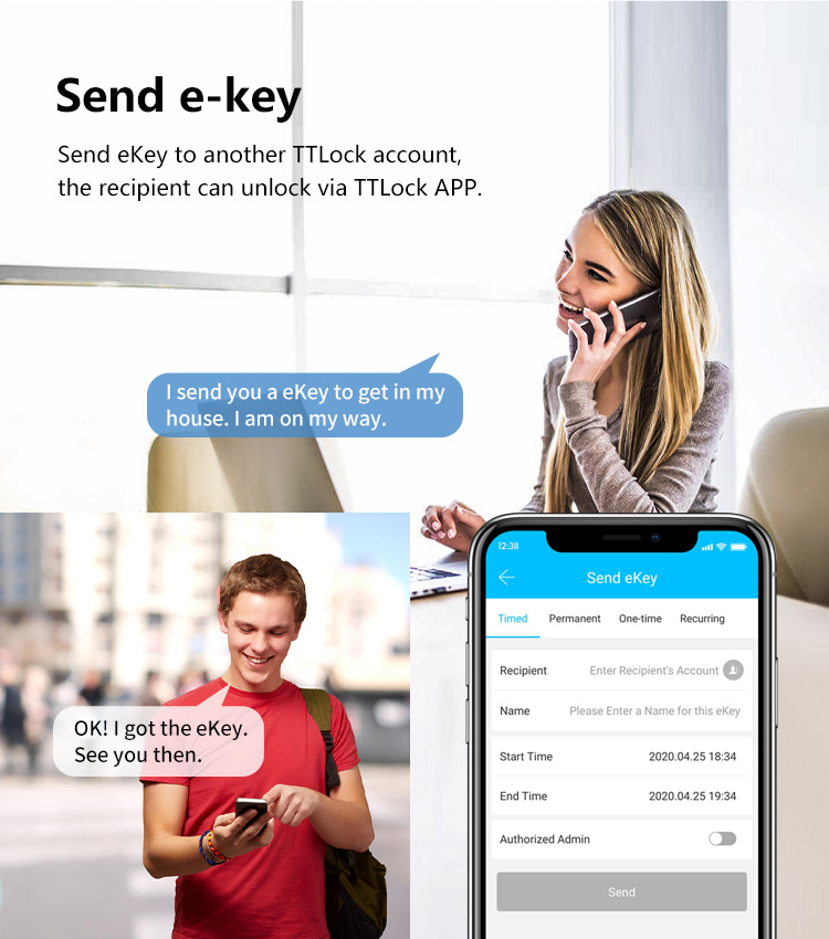 Luxury TTlock APP Digital Door Knob Rfid Card Key Digit Fingerprint Smart Lock