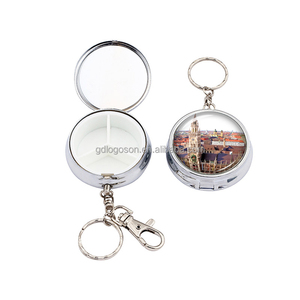 <span class=keywords><strong>7</strong></span> ngày thuốc lưu trữ trường hợp Quảng Cáo Nhỏ Gọn Du Lịch thuốc Trường hợp Keychain với gương trang điểm khuyến mại trường hợp thuốc nhỏ - Product Image 1