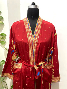 100% Silk <strong>Kimono</strong> for Wedding Party Sleeping Bath in Wholesale Price Handmade High Quality Women Silk Satin <strong>Kimono</strong> Robe - Product Image 2