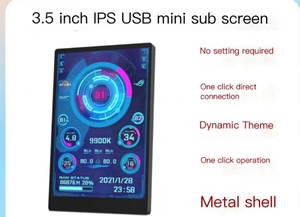 3.5 Inch <strong>LCD</strong> MonitorMetal ShellPC Secondary ScreenMini IPS PC Gaming DIY Temperture DATA Detector tela monitoramento 3.5Inch <strong>LCD</strong> - Product Image 3