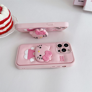 กรอบซิลิโคนนิ่ม3D ลายการ์ตูนน่ารักสุดหรูพร้อมที่จับสำหรับ iPhone 13 14 15 16 PRO MAX กรอบยาง - Product Image 2