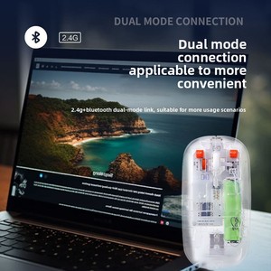 Mouse senza fili ottico silenzioso Bluetooth, doppia modalità ricaricabile per uso ufficio del computer portatile - Product Image 6