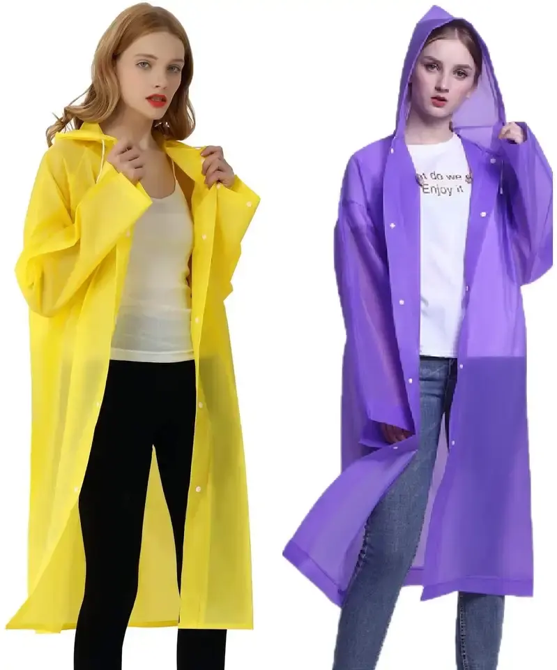 Promocionais Personalizado Moda PEVA EVA Reutilizável Rain Poncho