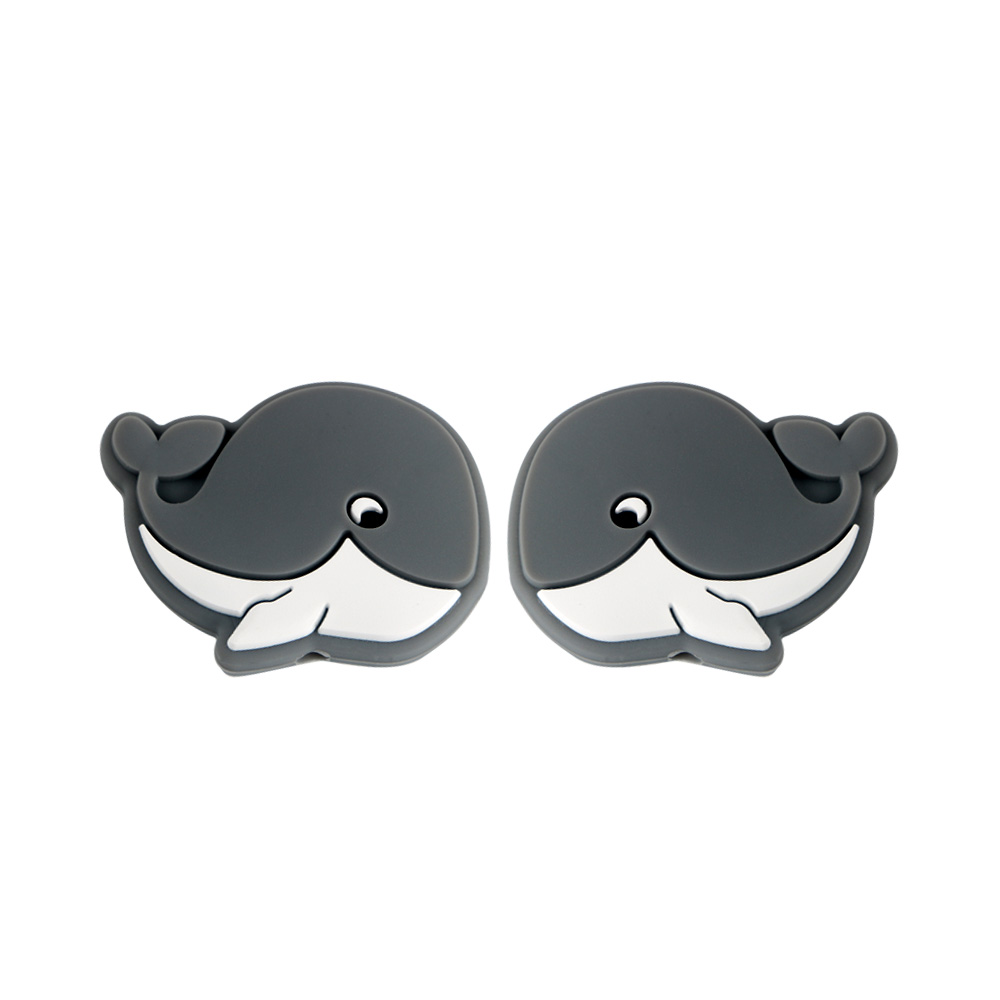 SA108ลูกปัดสีเทาโฟกัสปลาโลมา