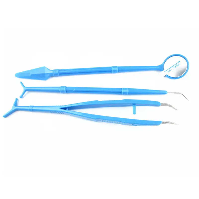 Espejo desechable para higiene bucal, gancho para los dientes, forceps para ortodoncia y blanqueamiento Dental