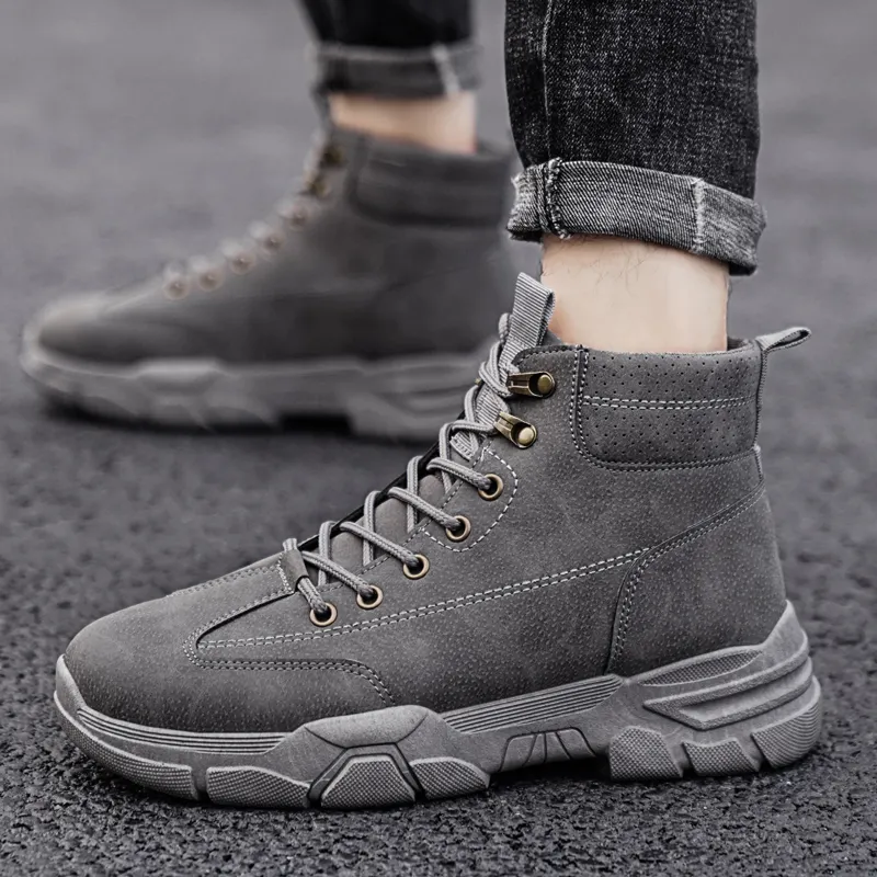 Botas para caminhada, botas masculinas à prova d' água, para inverno, botas de neve, quentes, para inverno e inverno, 2020