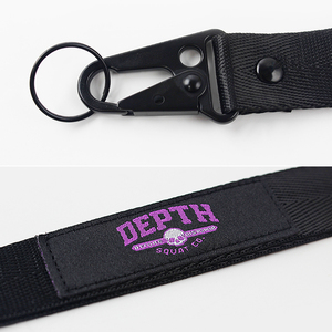 Tùy Chỉnh Polyester Dệt Vá In Logo Xe Máy Móc Chìa Khóa Đại Bàng Miệng Khóa Ngắn Cổ Tay Dây Buộc - Product Image 5