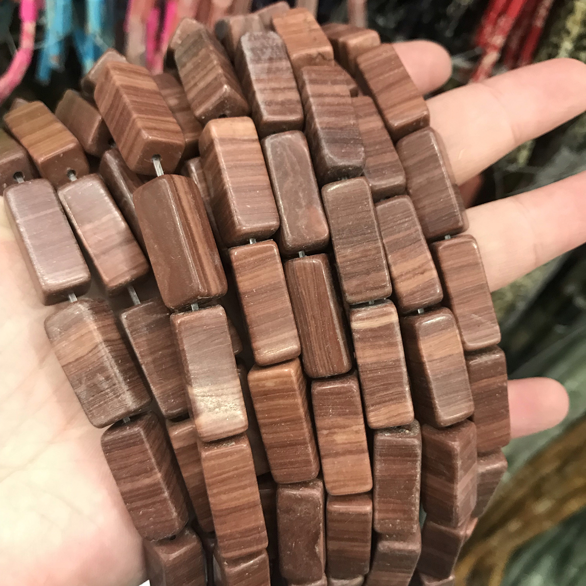 Red wood stone