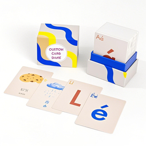 Benutzer definierte Druck alphabet karten für Kinder Frühes Lernen Karteikarten Lernen Sie Farb nummer Form Tiere ABC Englisch