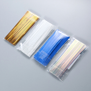 100pcs bundling giải pháp đường bánh mì bao bì dây nhựa quan hệ trang trí lá Twist <span class=keywords><strong>Tie</strong></span> tái sử dụng quan hệ - Product Image 1