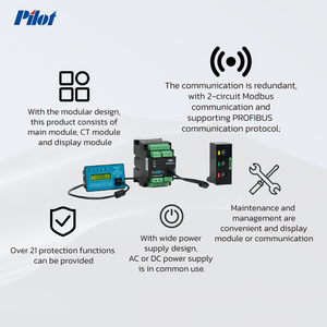Pilot PMAC801A High Power Display <strong>Module</strong> CT <strong>RS485</strong> <strong>Analog</strong> Output Three-Phase Motor Power Protection Energy Meters - Product Image 4