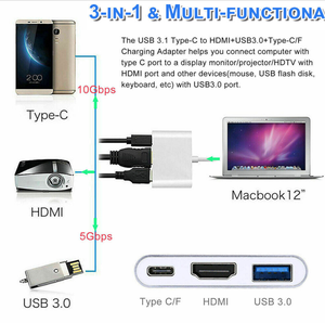 USB-концентратор Ethernet, многопортовый адаптер Type-C для ноутбука MacBook Pro/Air iPad Pro