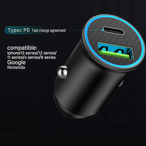 2022 Hot <strong>2</strong> <strong>in</strong> <strong>1</strong> <strong>2</strong> Usb QC3.0 Quick Charging 30w Fast Dual Usb Car Charger for Mobile Phones - Product Image 2