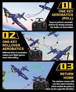 F4U 2.4Ghz 400 4CH RTF rc飛行機モデルおもちゃラジコン飛行機ジャイロリモコンおもちゃ初心者向け - Product Image 3