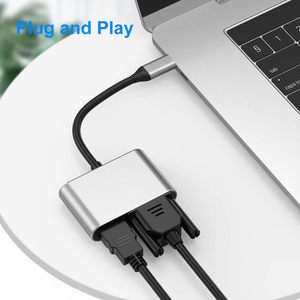 Adaptador USB C a HDMI VGA 4K 30HZ Salida de vídeo para PC portátil para Apple M1 para I Mac Tipo C a HDMI Adaptador Interfaz multimedia - Product Image 2