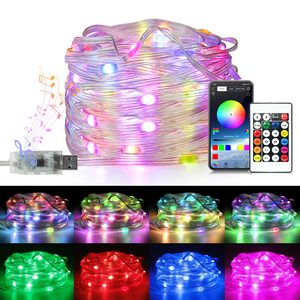 DC 5V RGBIC Dream Color LED String Light Impermeable IP67 WS2812 Led Strip Music Fairy Light para fiesta Decoración de Navidad - Product Image 2